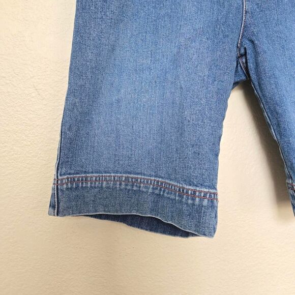 Lee Blue Denim Mid Rise Long Bermuda shorts womens size 6 - Picture 2 of 9